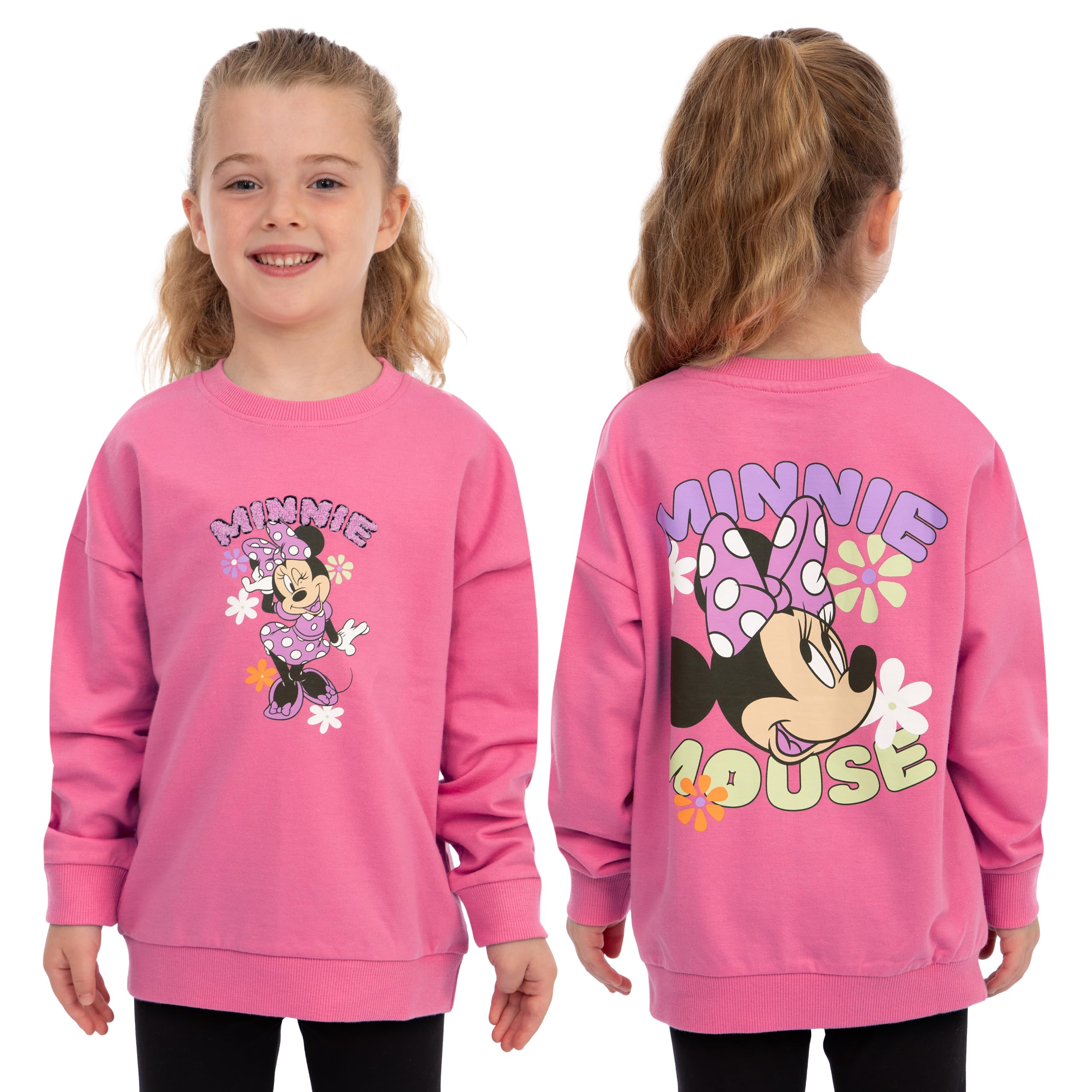 Disney Minnie Mouse Sudadera Niña, Sudadera Niñas Algodón, Jersey Minnie Mouse Niña