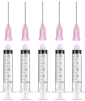 HaBeuniver 10ml Luer Lock注射器（5只装）