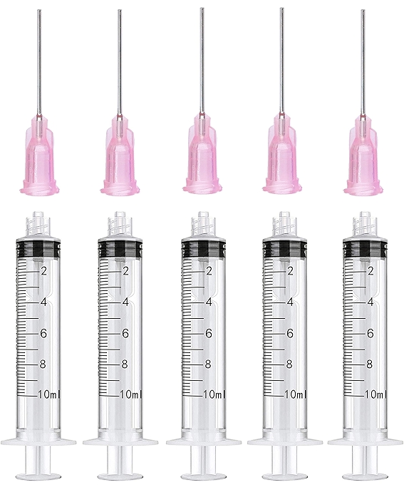 HaBeuniver 10ml Luer Lock注射器（5只装）