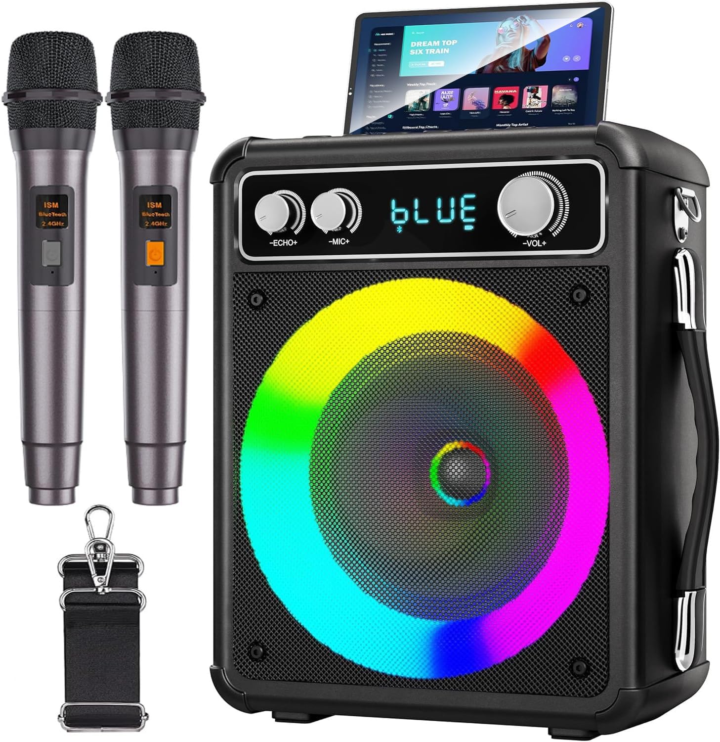 ROCK JAM KARAOKE Bluetoothスピーカー＆マイクセット Amazon.co.jp: VOSOCO カラオケセット ワイヤレスマイク2本