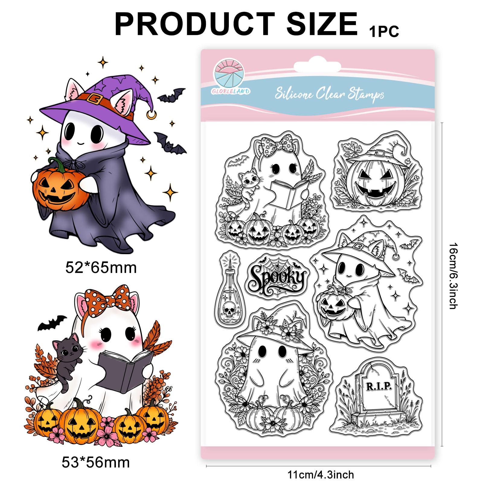 GLOBLELAND Tampons Transparents Pour La Fabrication De Cartes D