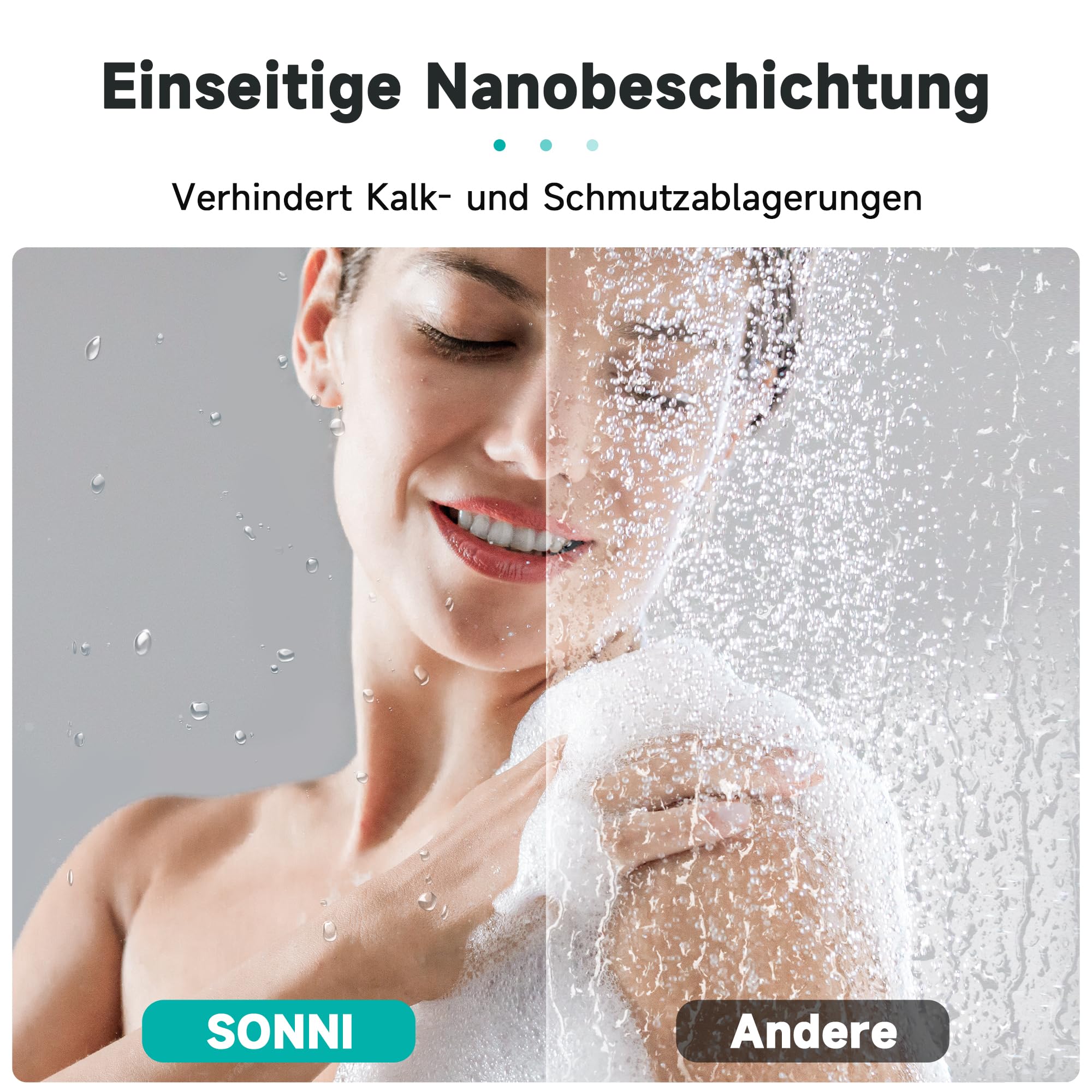 SONNI Duschtür 90x195CM gehärtetes Glas 5mm Doppelschiebetür Mattschwarzes Gitter Einseitige Nanobeschichtung Magnetische Dichtleiste