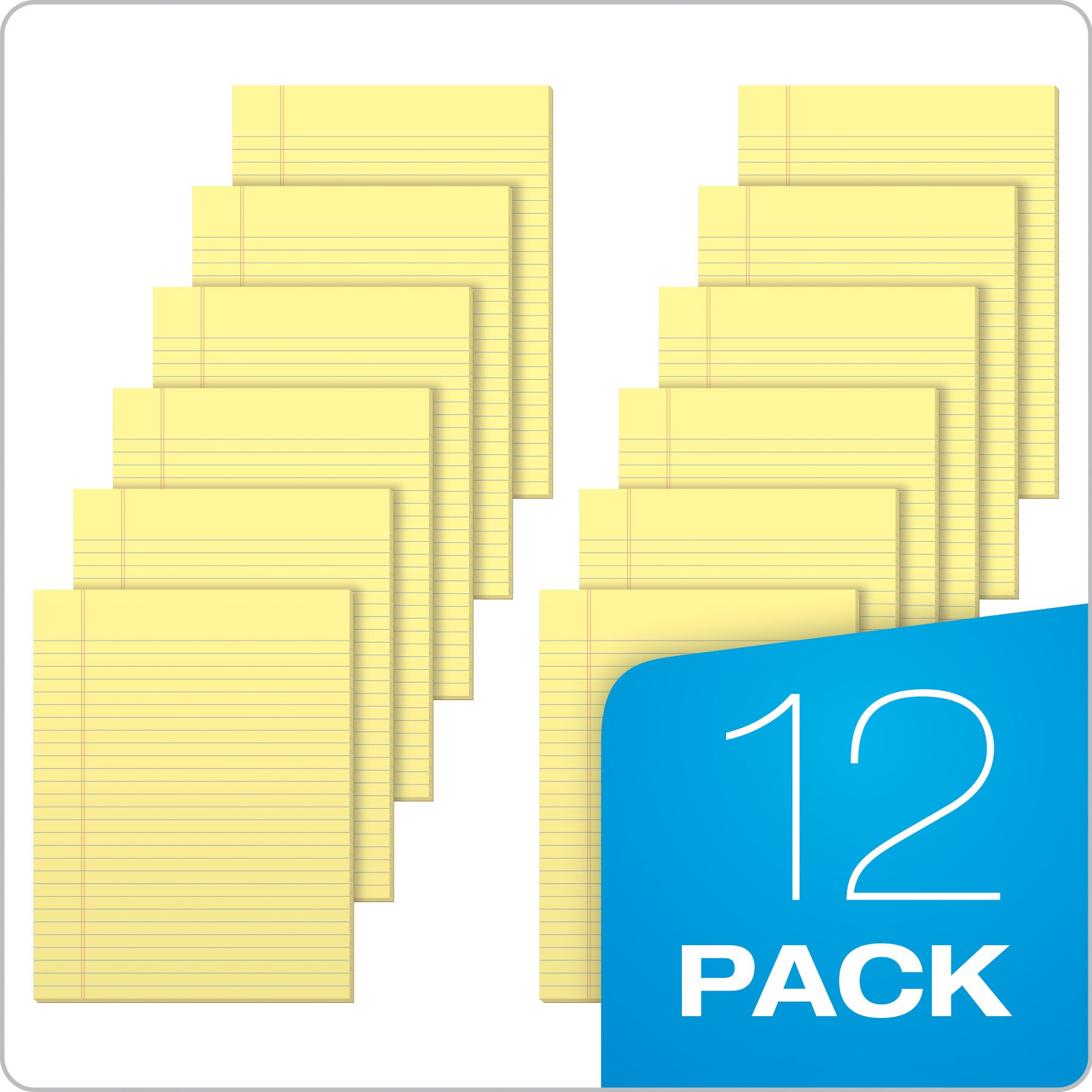 Tops den rechtlichen Pad Plus Legal Pad, 8–1/5,1 x 27,9 cm, gum-top, Kanarienvögel, Legal/Breite Rule, 50 Blatt pro Block, 12 Pads pro Pack (71522)