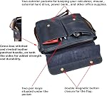 COCHOA 14 Laptop de pouce Détresse Vintage Real cuir Messenger Sac à épaule Satchel