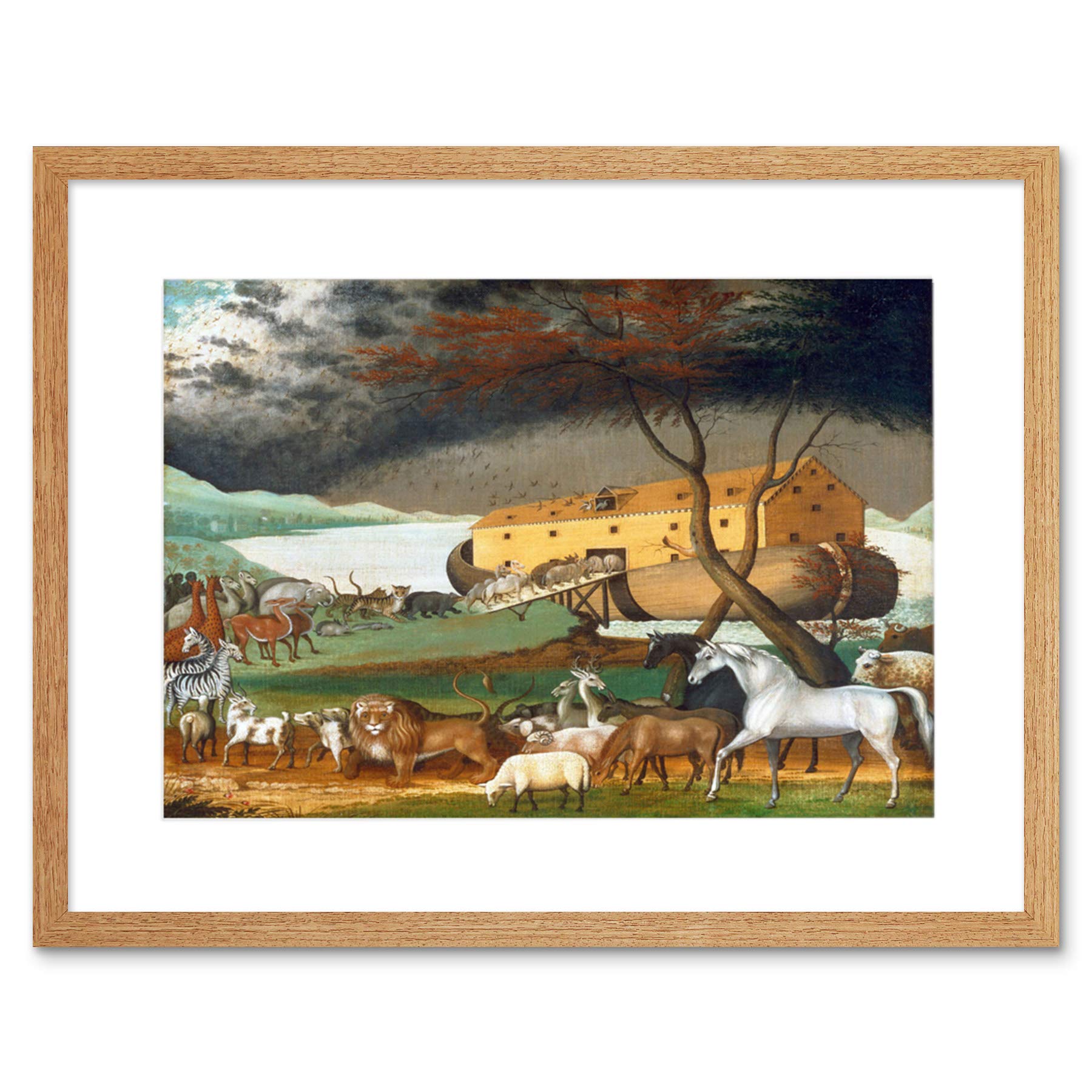 Wee Blue Coo Painting Allegory Hicks Noah's Ark Art Picture Framed Wall Art Print