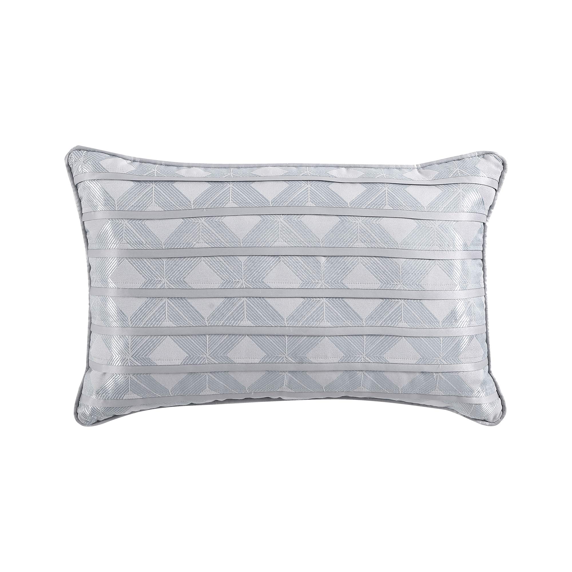 Croscill Mia Blue Boudoir Pillow 22"X14", Dusty Blue