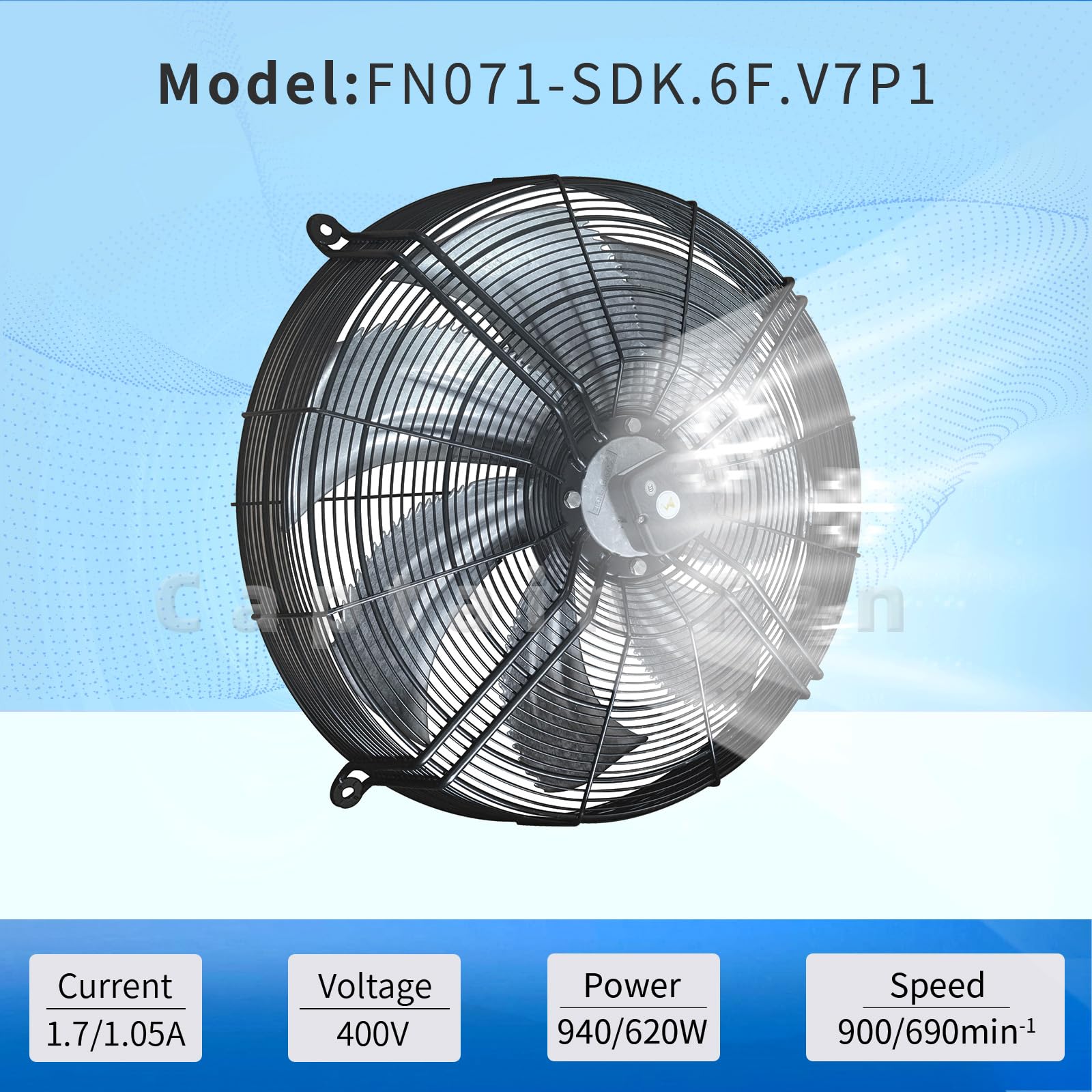 Amazon.com: FN071-SDK.6F.V7P1 Ziehl-abegg Fan 400VAC 50Hz 1.7/1.05