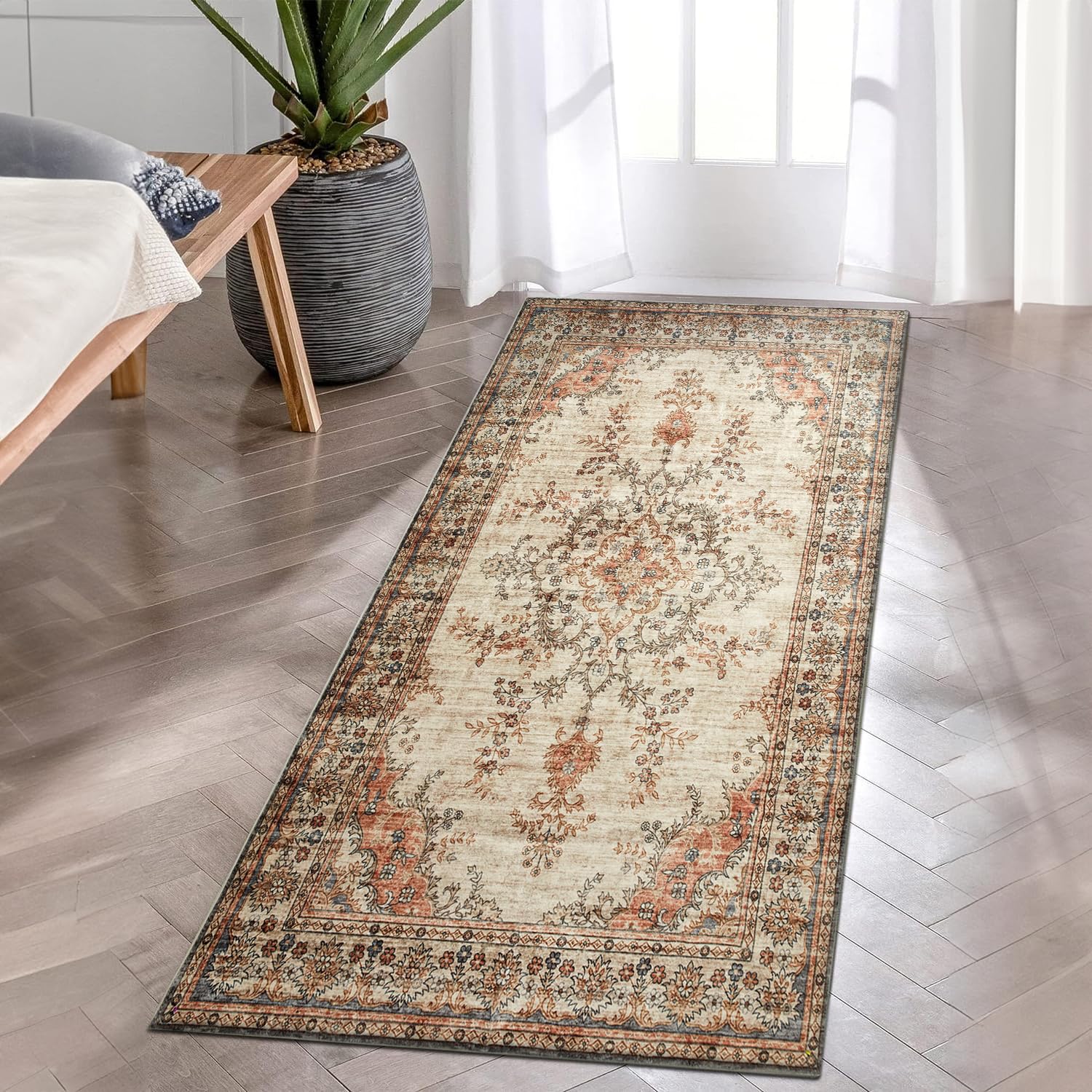 BedLooms Door Mat – Machine Washable Door Mats Indoor & Outdoor – Heavy Duty anti Slip TPR Backing Front Doormats - Stylish & Large Perfect Dust Grabbing Entrance Doormat (Timeless, 80cm x 150cm) — image 1