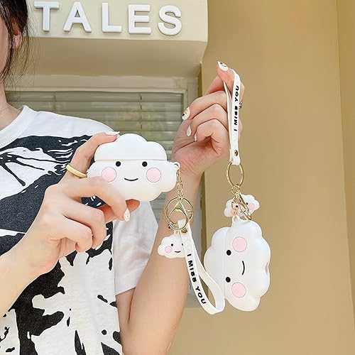 Miniatura 4 de Compatible con AirPods Pro funda de silicona para AirPods Pro con llavero para mujeres niñas hombres y niños