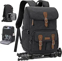 RAINSMORE Mochila para câmera DSLR/SLR Bolsa para câmera profissional de fotógrafos