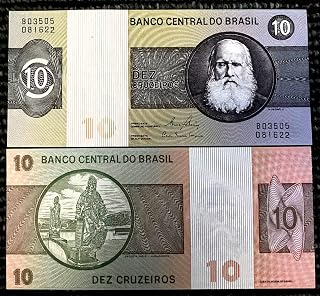 Brazil 10 Cruzeiros 1974 Banknote Currency Bill Note