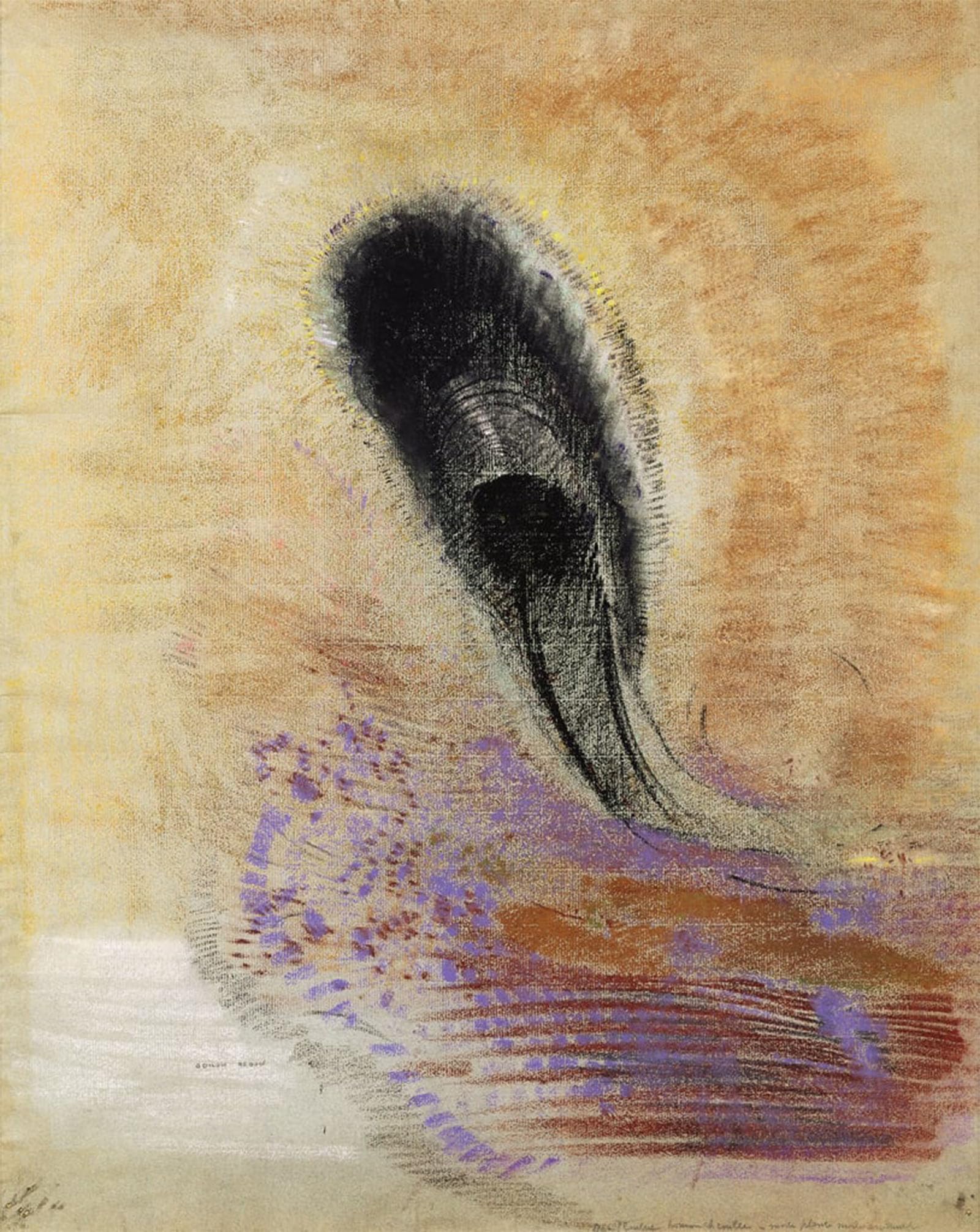 POSTERIIk Famous Modern Artwork Art Mural Underwater Vision by Odilon Redon Oil Paintings Pictures for Home Decor 60x90cm