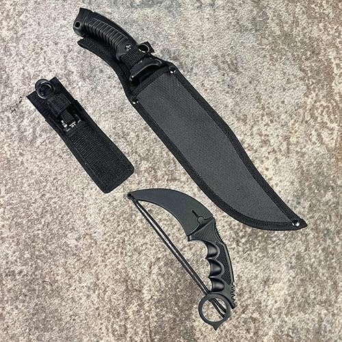 Miniatura 5 de Falcon Machete Juego de 3 piezas con cuchillos y collar de cuchillo Karambit para camping, deportes al aire libre y colecciones.