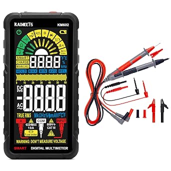 KAIWEETS Smart Multimeter KM602 & Soft Silicone Electrician Test Leads Kit