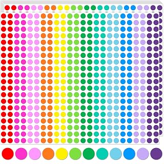 10080 PCS Small Dot Stickers 1/4" Round Circle Color Coding Labels | 15 Colors Coding Labels Tiny Dot Sticker for Office,Classroom, Inventory Organize, File Classification - Amazon product rated Grade A