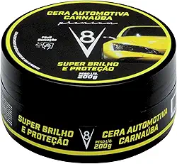 Cera Automotiva Pastosa, V8, 200 g, Preto