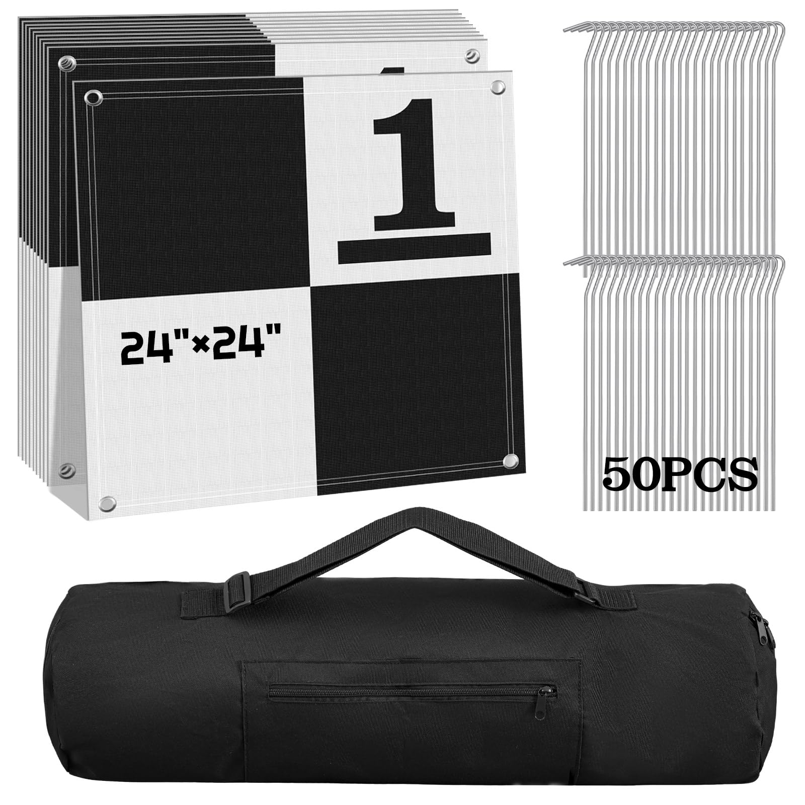 Sunnymove 10 Pcs Drone Ground Control Point GCP, Grid Numbered Plaid