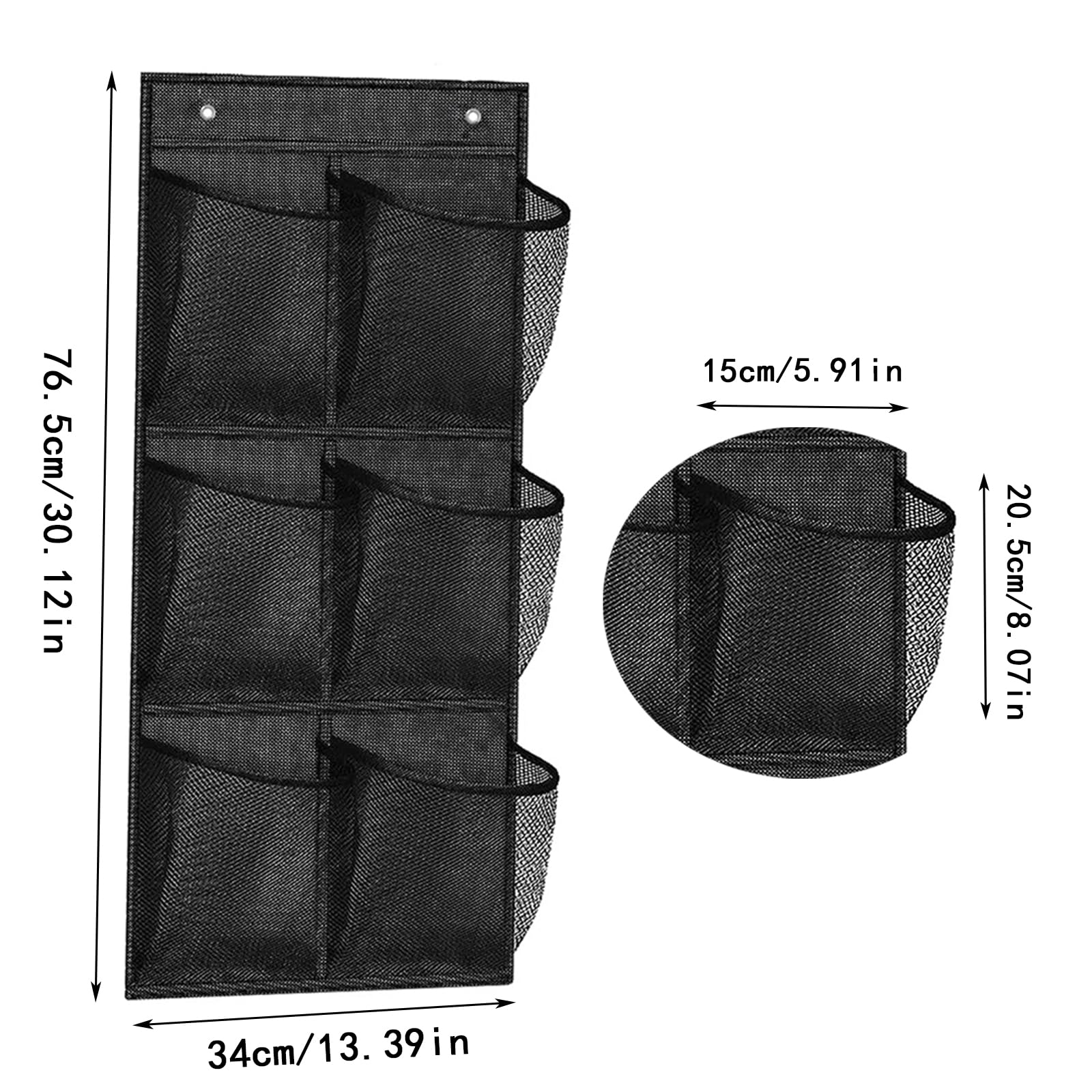 2 Stück Schuhorganizer Hängend, Schuhorganizer, Schuhaufbewahrung Hängend, Tür Organizer, Schuh Organizer, Schuhaufbewahrung für Türen, Schlafzimmer, Wohnzimmer, Küchen (Schwarz)
