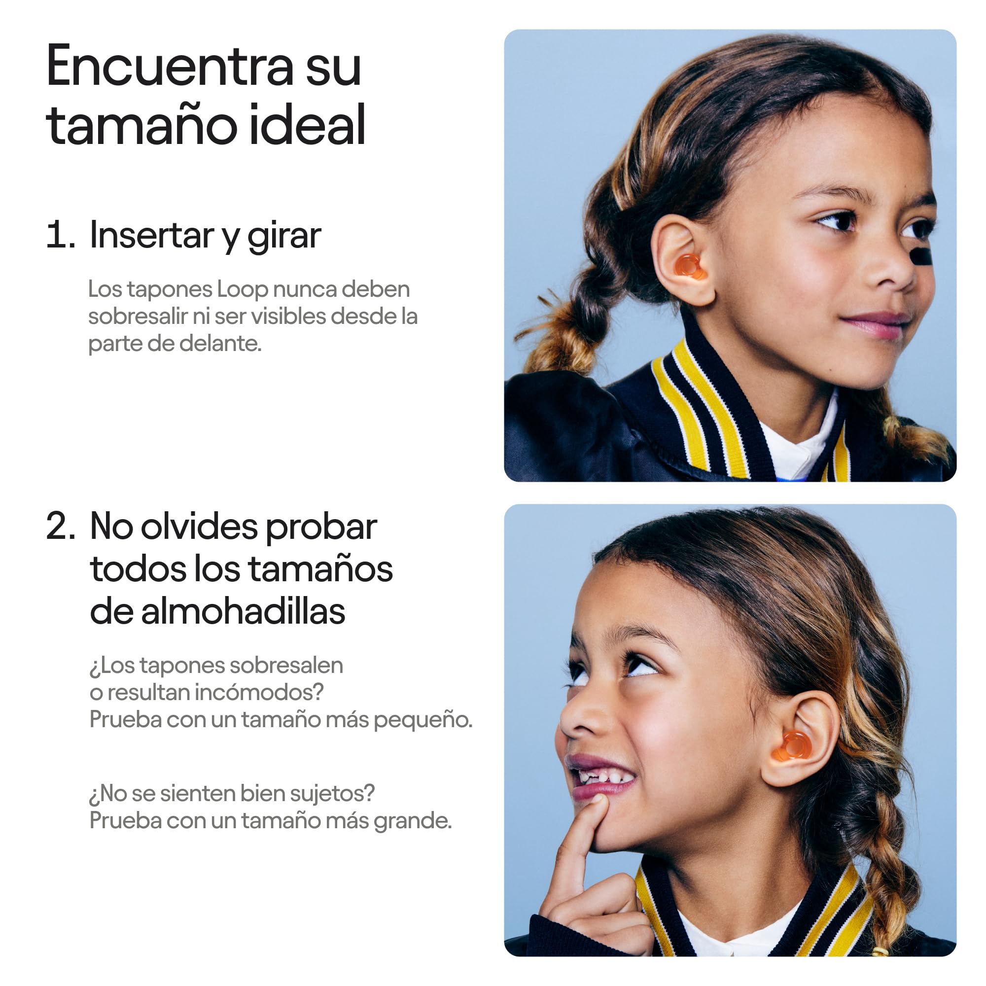 Loop Engage Kids 2 Tapones (6-12 años) - Alivio del ruido cotidiano para niños | Para la concentración, el cole, la casa y los juegos, antiansiedad y antiestrés - Reducción de ruido de 16 dB
