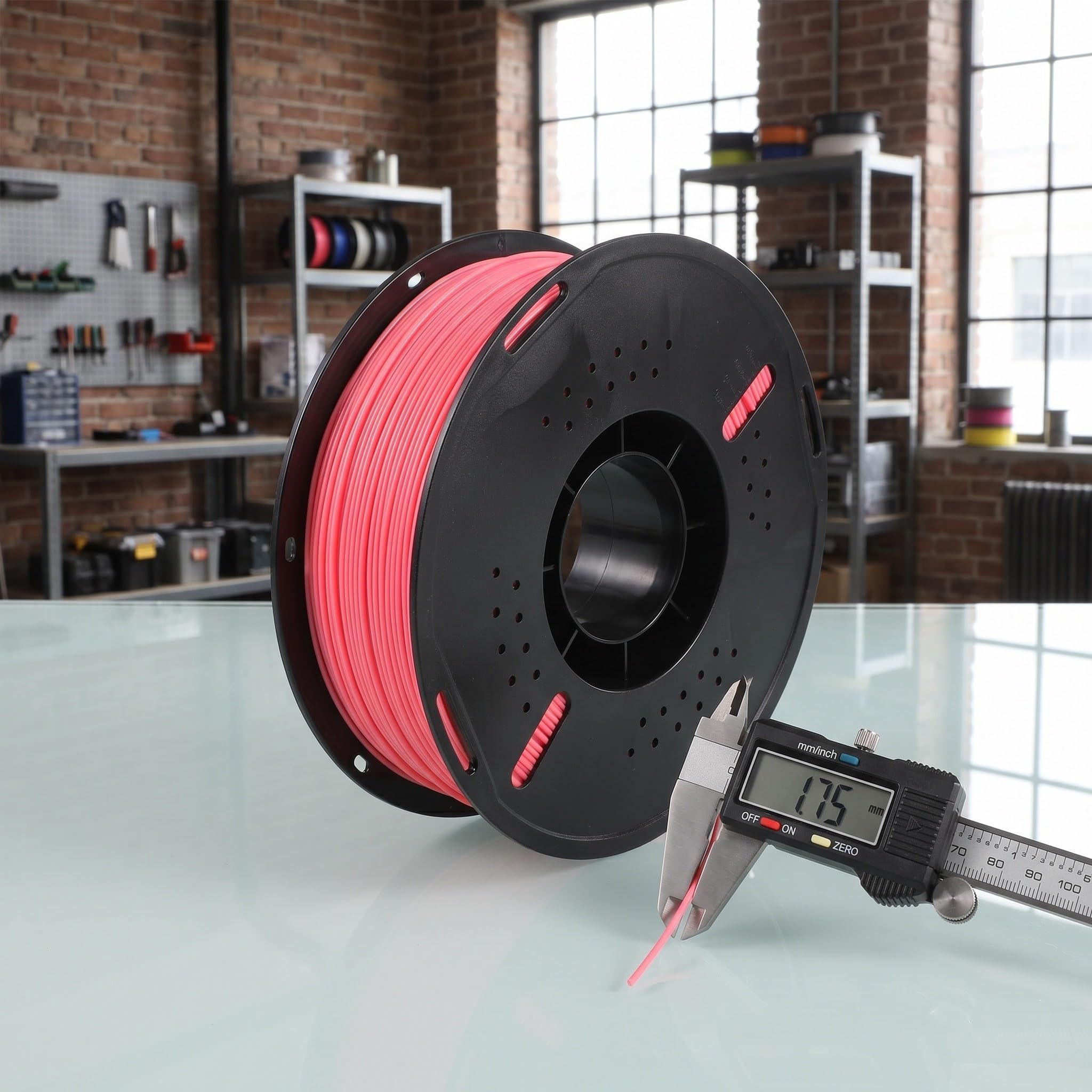 WOONEKY Pla 3d druckfilament 1,75mm Spule 1kg Rosa für Nahtloses Drucken und Präzise Miniaturdrucke mit Hoher Maßgenauigkeit