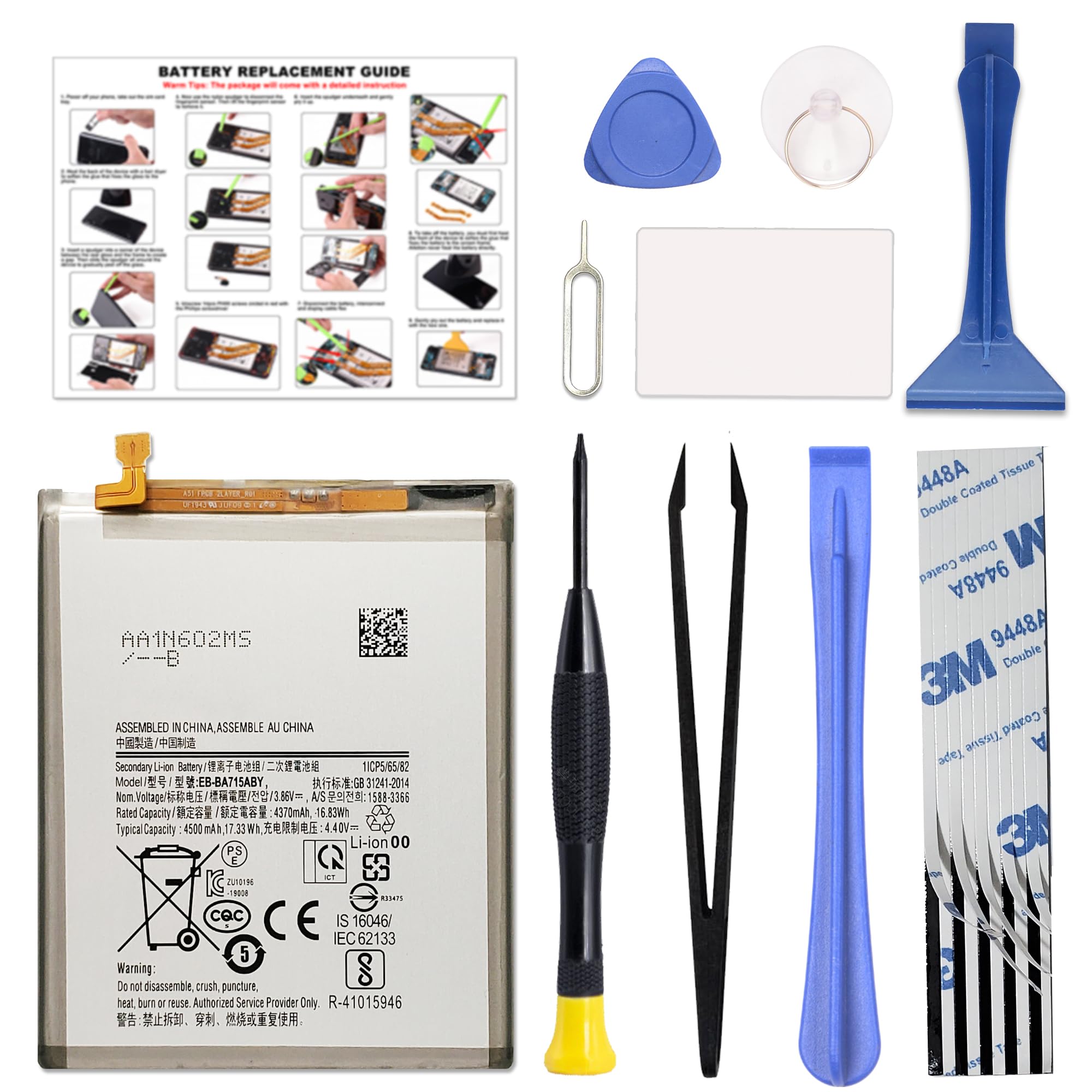 GREEN FUSION Only for Galaxy A71 4G Battery Replacement EB-BA715ABY Battery for Samsung Galaxy A71 4G (Not for 5G) SM-A715 Series