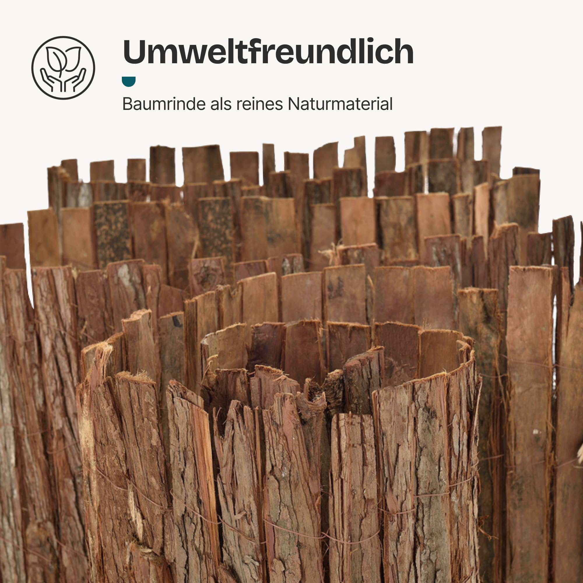 casa.pro Rindenmatte Zamora Balkon Sichtschutz 100 x 500 cm Gartenzaun  strapazierfhig Rindenzaun Sichtschutzmatte Balkonverkleidung wetterfest :  Amazon.de: Garten