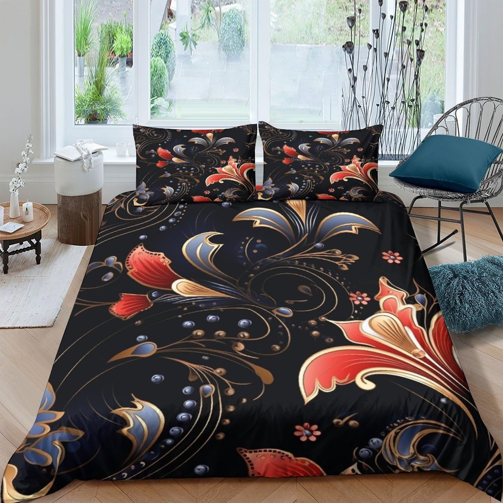 Parure de lit convient aux enfants et ados couette botanique 220x240cm