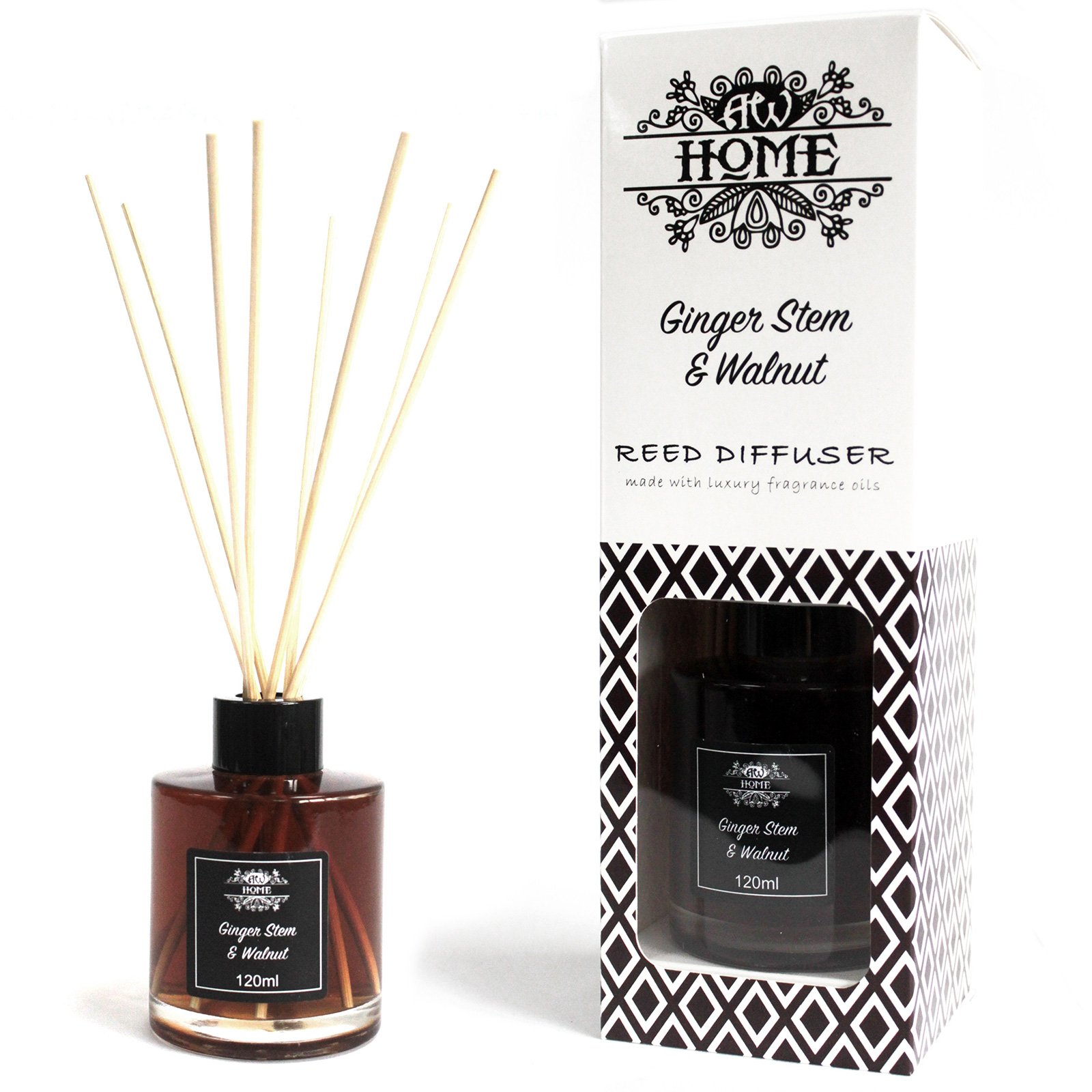 Walnut Home Fragrance 120ml Reed Diffuser - Ginger Stem