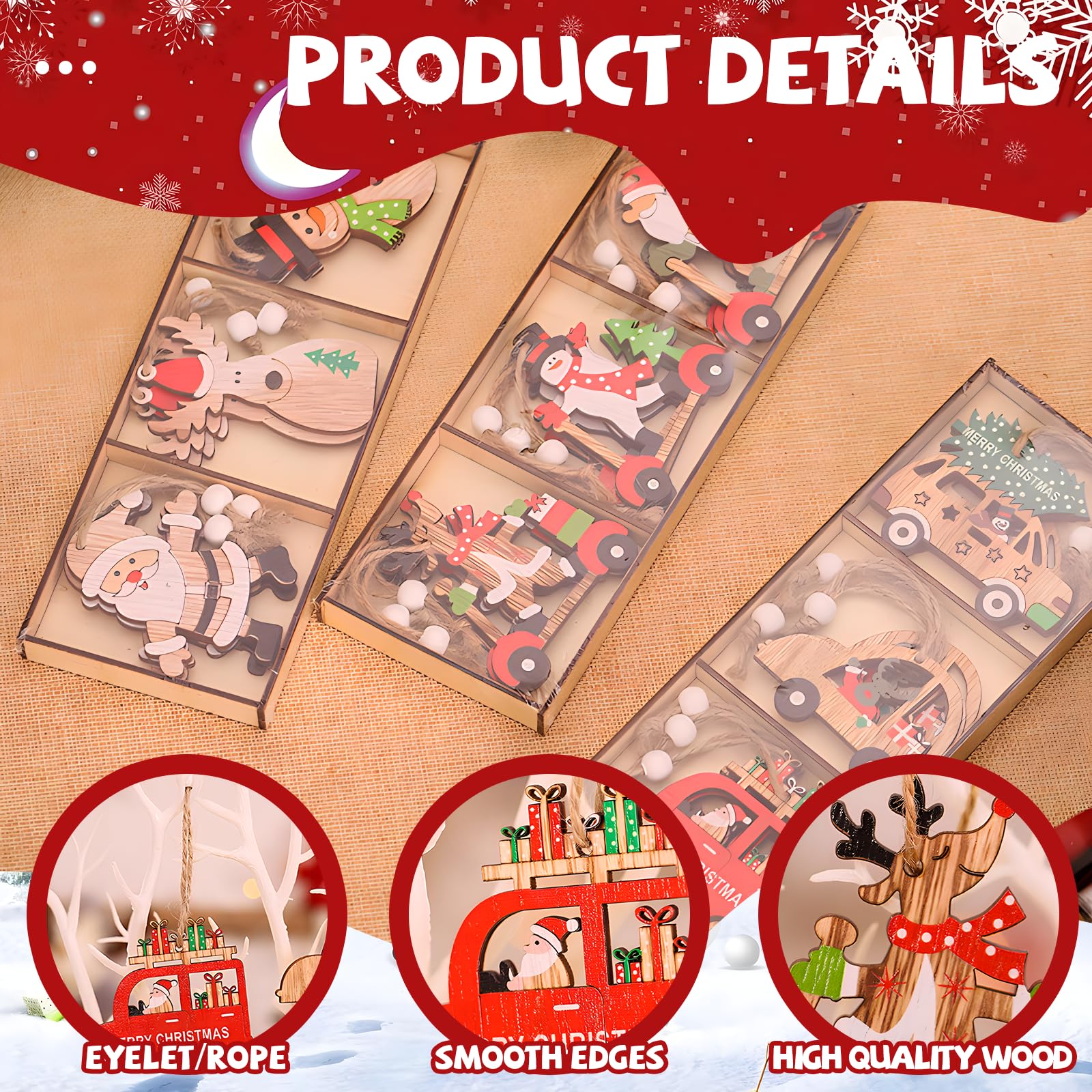 Houten kersthanger | Kerstdecoratie | Wij Graveren Hout