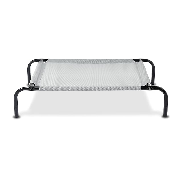 Foto 4 de 5 de Amazon Basics cama para mascotas para perro, elevada y refrescante, gris, de tela, Small, 90 x 55 x 55 x 19 cm