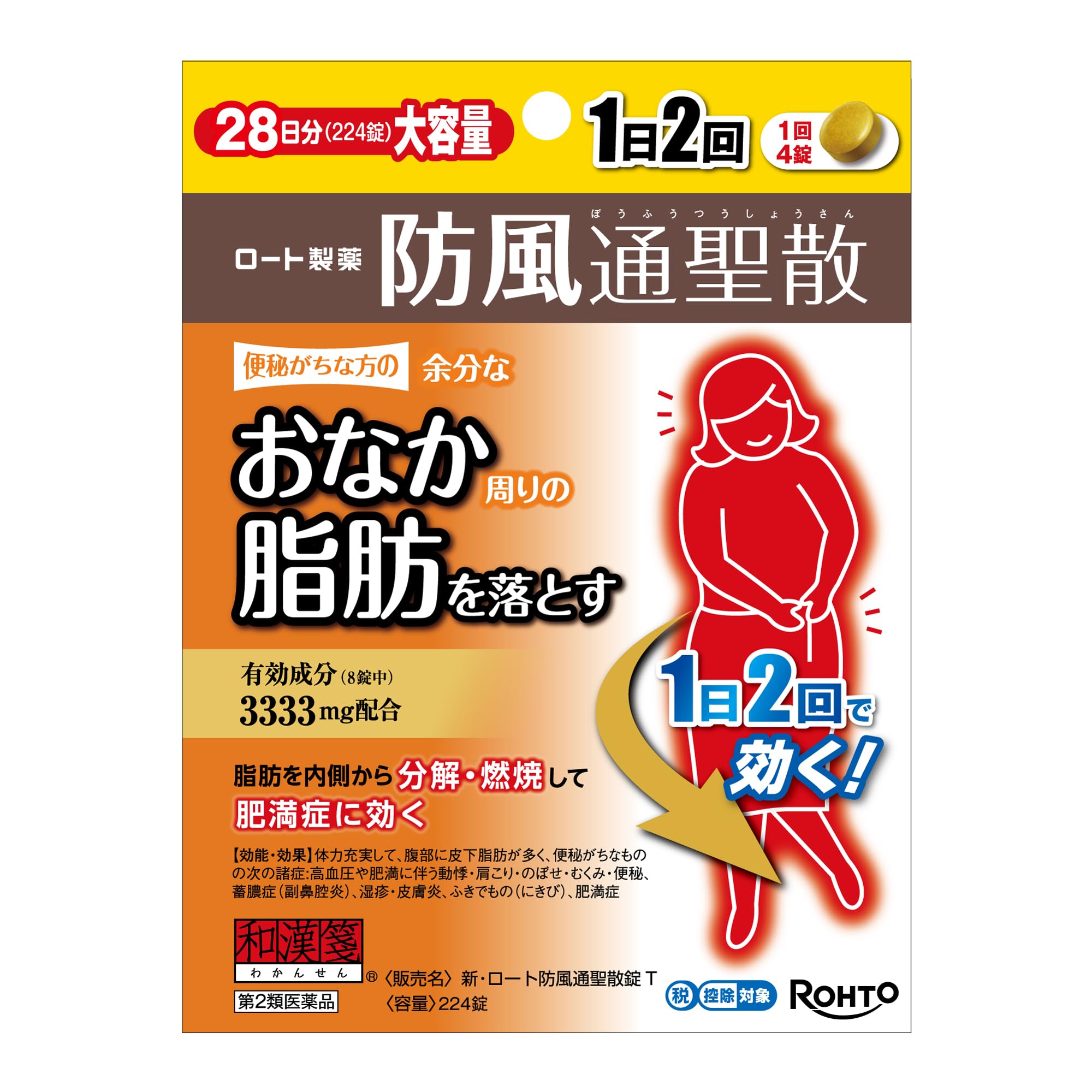 【第2類医薬品】新・ロート防風通聖散錠T 224錠商品画像