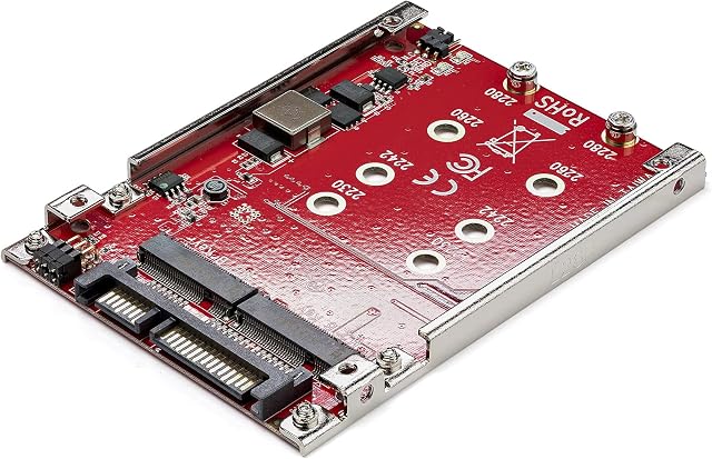 StarTech.com M.2 to SATA Adapter - Dual Slot - for 2.5in Drive Bay - RAID - M.2 SSD - M.2 Adapter - M.2 SSD Adapter (S322M225R)