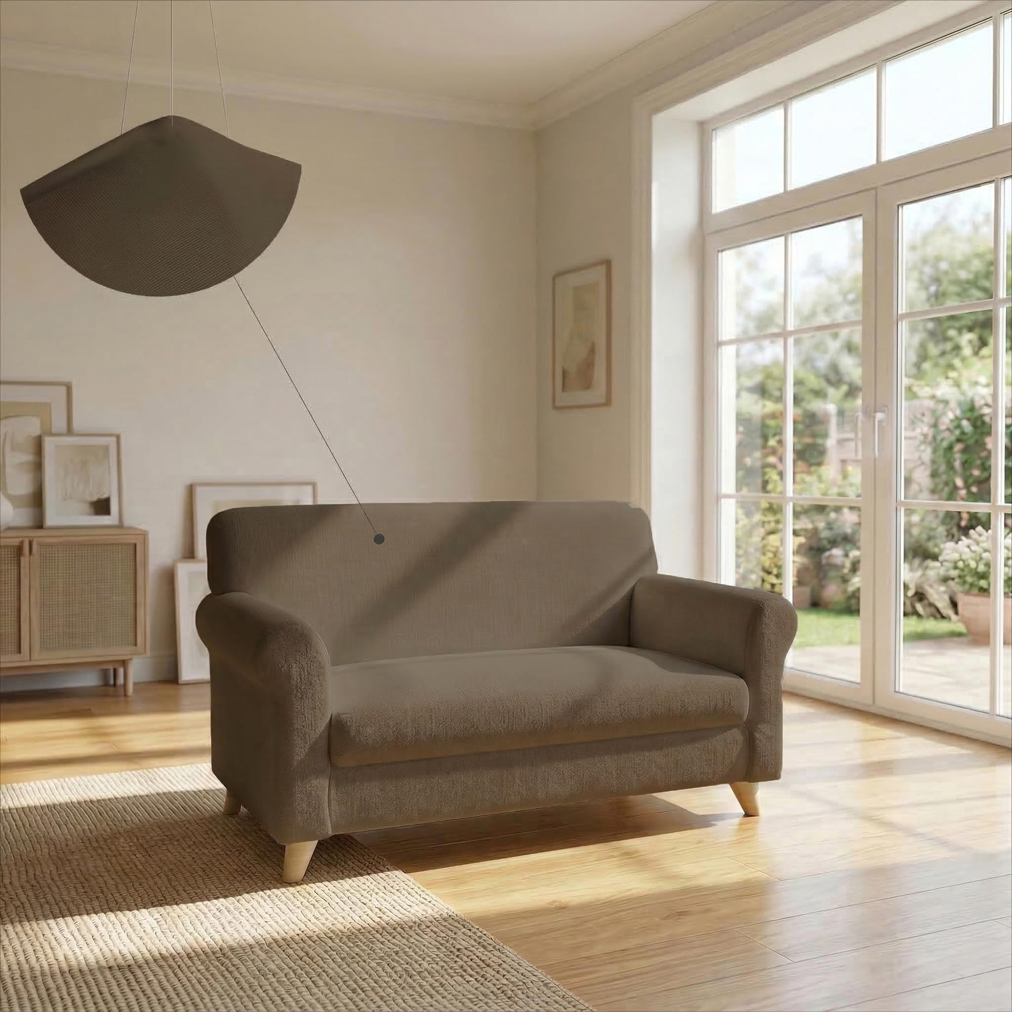 Italian Bed Linen Più Bello bielastic Sofa cover Dove grey,3 places, Polyester, 3 Seats