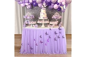 Soft and Delicate: 6ft Purple Butterfly Table Cloth