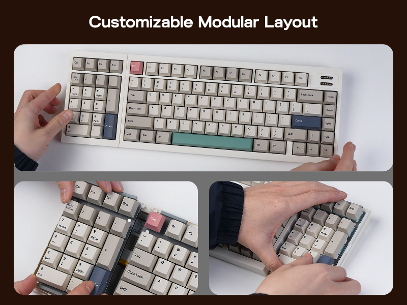 Amazon.com: EPOMAKER RT98 Creative Modular Retro Gaming Keyboard w