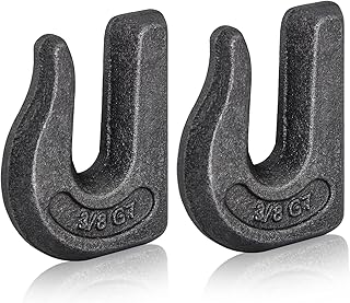 AyA Gear Weld-on Grab Chain Hook 3/8-in Heavy Duty Tow Hook G70 Forged Steel Tractor Hook Weldable for Car, Truck,SUV, RV,UTV,Tractors (2Pcs)