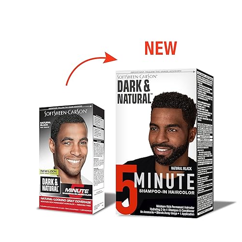 Miniatura 2 de SoftSheen-Carson - Tinte de cabello oscuro y natural para hombres en 5 minutos, cobertura de canas de aspecto natural hasta 6 semanas, tinte