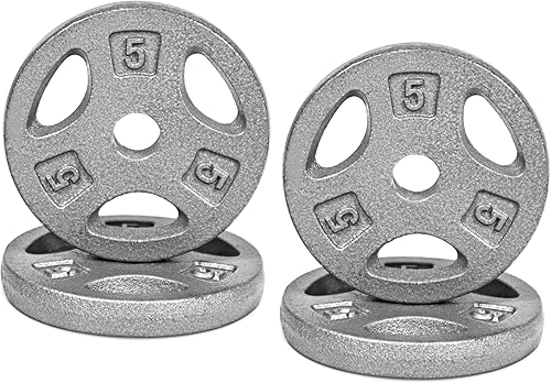 CAP Barbell Placas de peso de agarre estándar de 1 pulgada