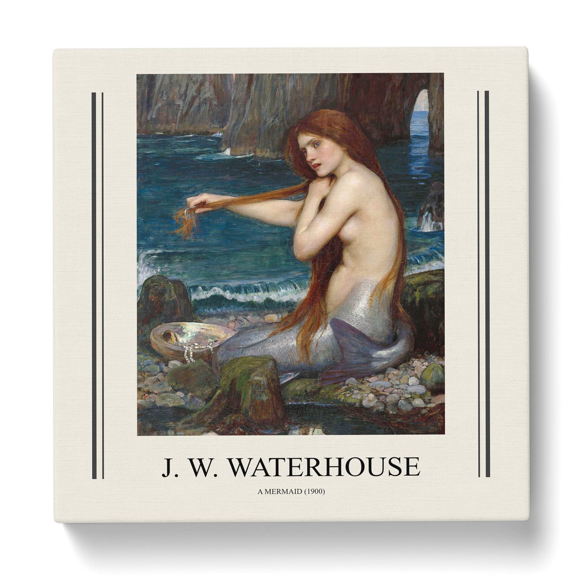 A Mermaid Vol.1 By John William Waterhouse Canvas Print, Mixed, 35L x 35W cm - Image 3
