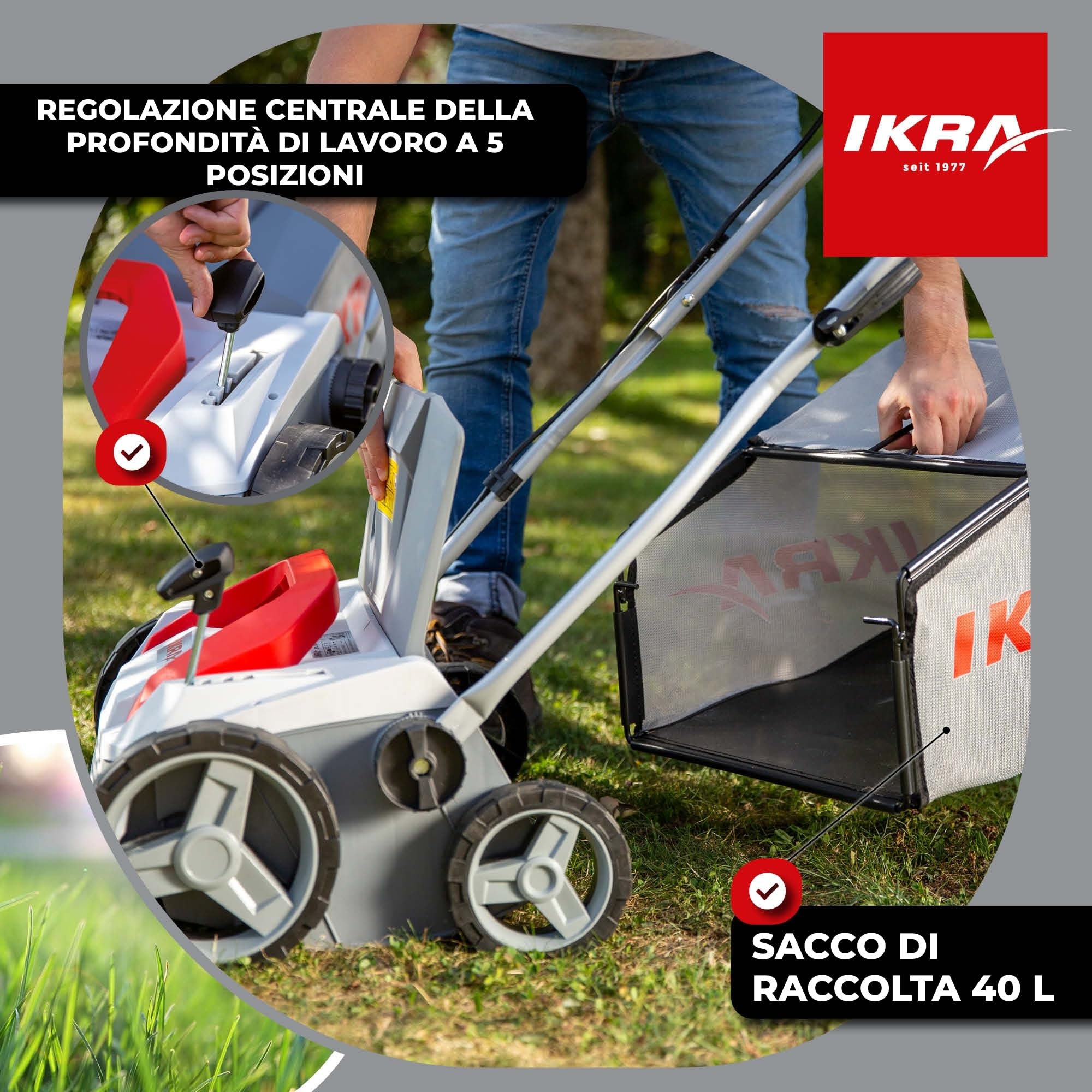 IKRA IEVL 1838 scarificatore elettrico 1800W 38 cm 40 l