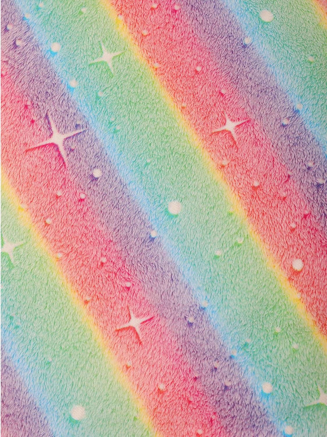 Unicorn Poncho for Women Christmas Costume Dress Up - Glow in the Dark Hooded Rainbow Cape with Fringe, One Size