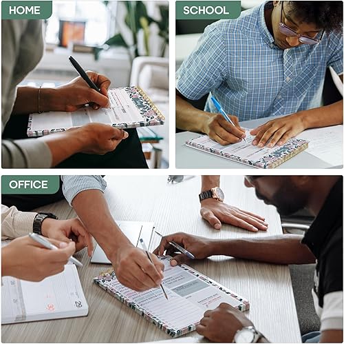 Miniatura 123 de Taja Bloc de notas de lista de tareas pendientes para el trabajo con 52 hojas, 9.8 x 6.5 pulgadas, planificador diario sin fecha, perfecto