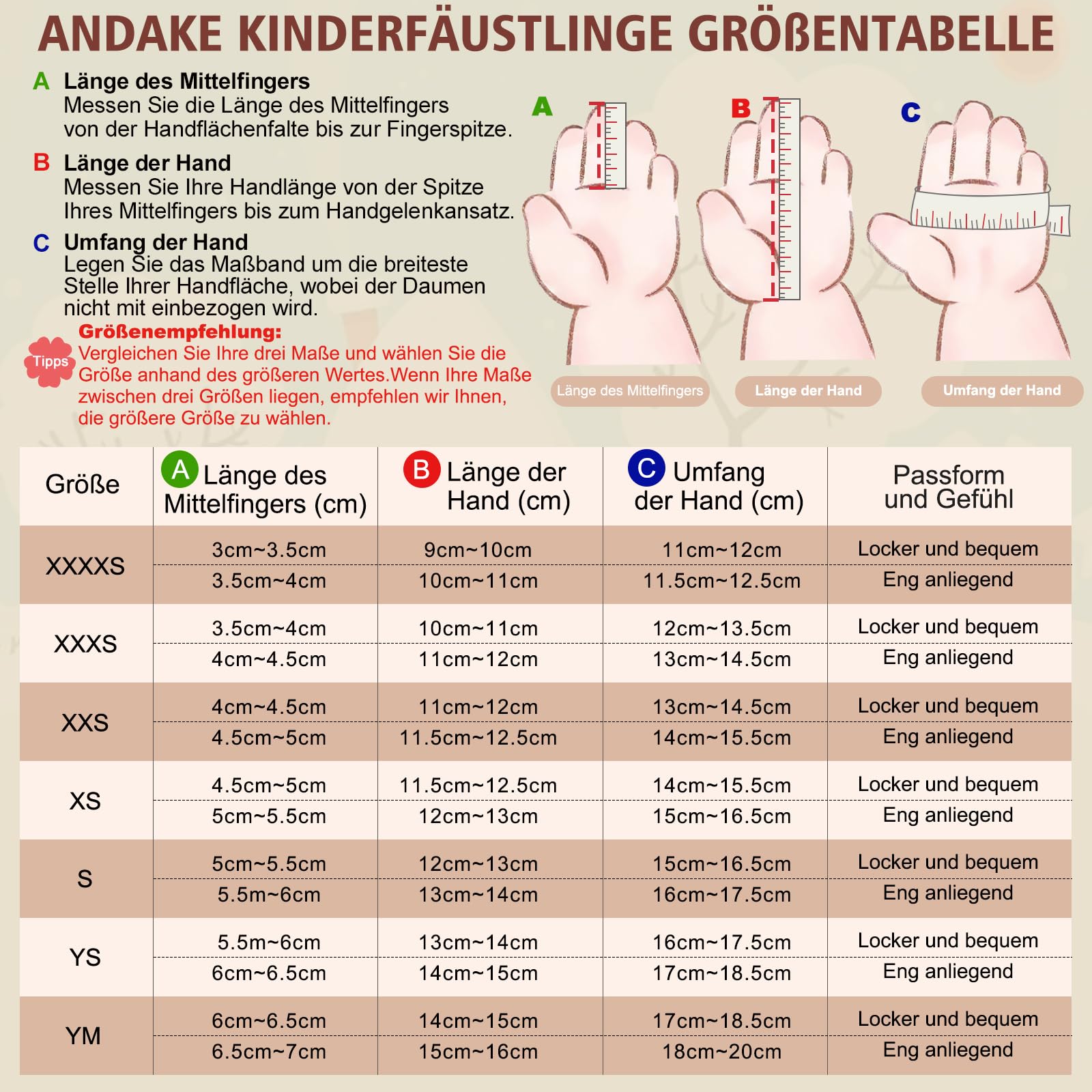 Andake Gants de Ski pour Enfants, garçons et Filles, moufles Chaudes, imperméables, Coupe-Vent, Respirantes, Thermiques pour Enfants, pour Le Ski, Le Snowboard et Les Sports de Plein air d'hiver