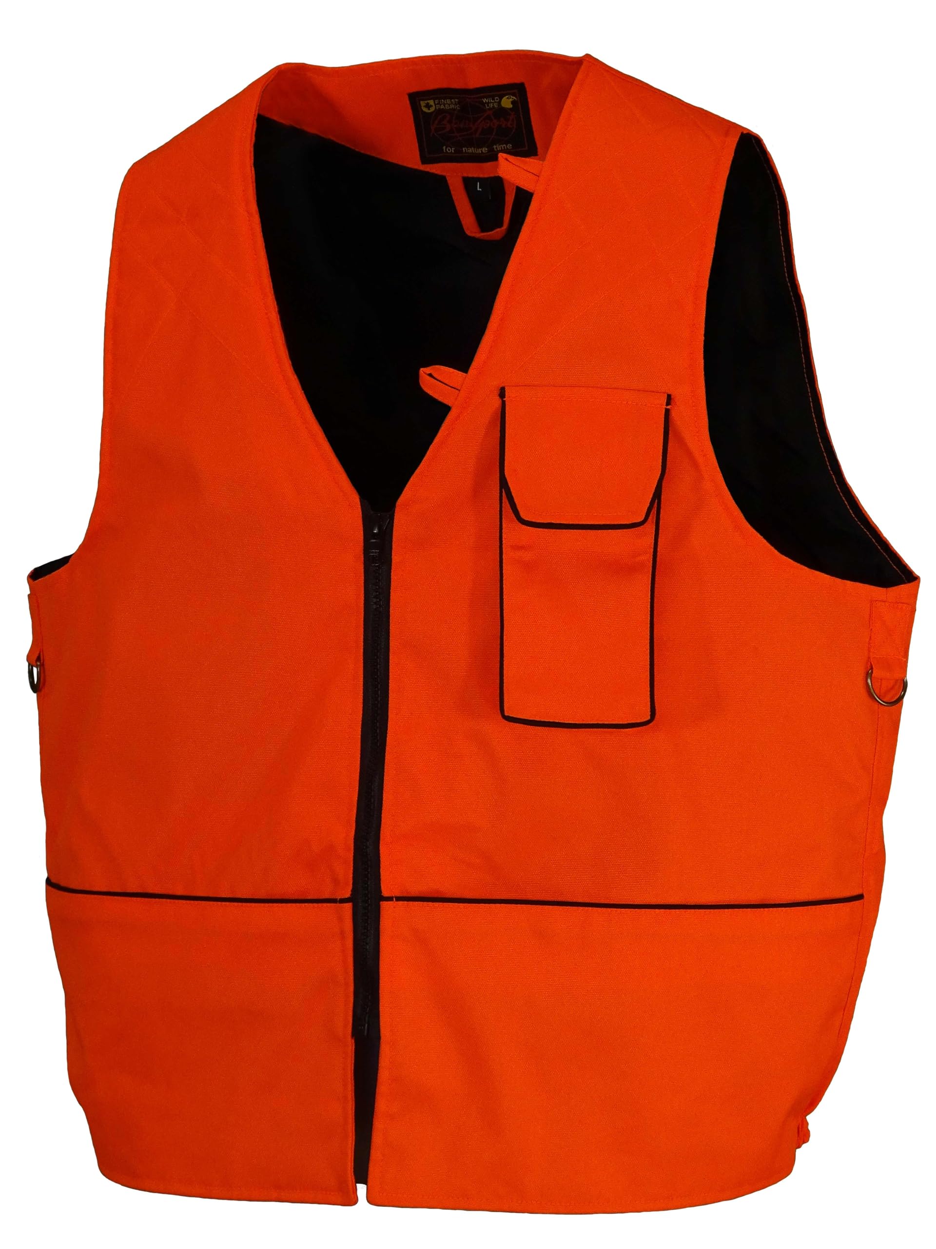 Genérico Chaleco de Caza Naranja SOT para Hombre - BENISPORT, Alta Visibilidad, Resistente y Ligero, Ideal para Actividades al Aire Libre y Seguridad