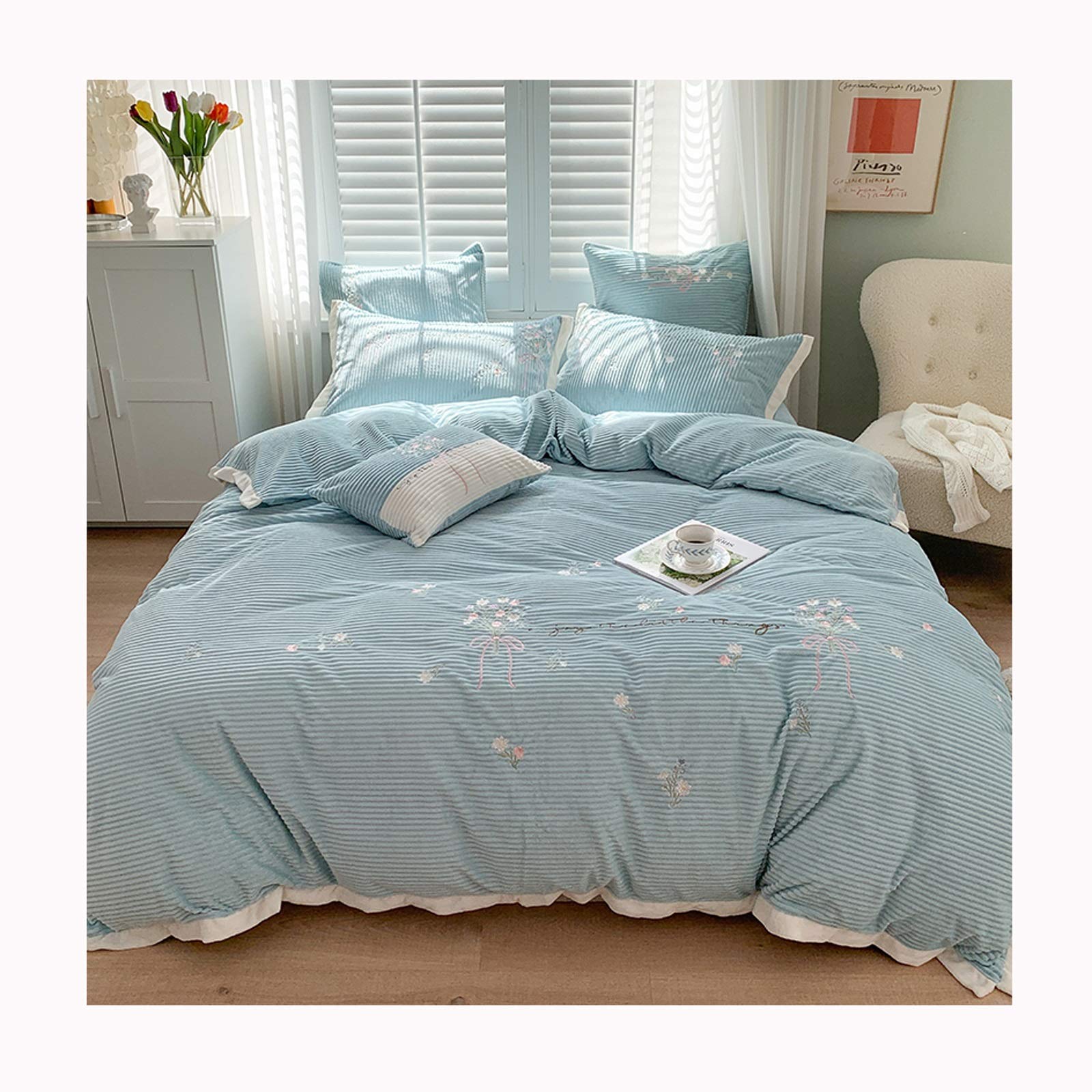 Linge de lit velours corail pour des nuits d'hiver douillettes