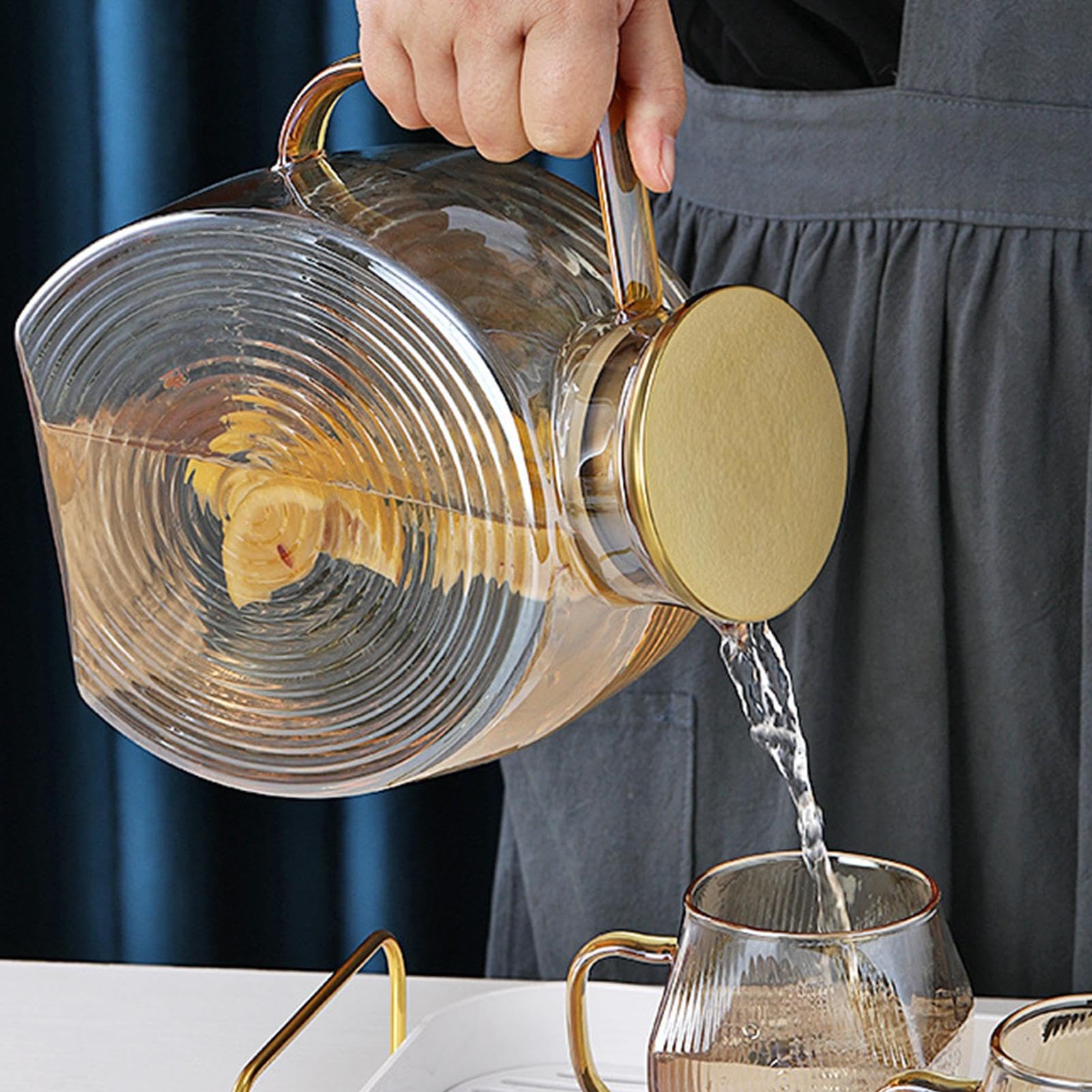 Szklany Czajnik Do Herbaty Dzbank Szklany z Pokrywą 2,5 l