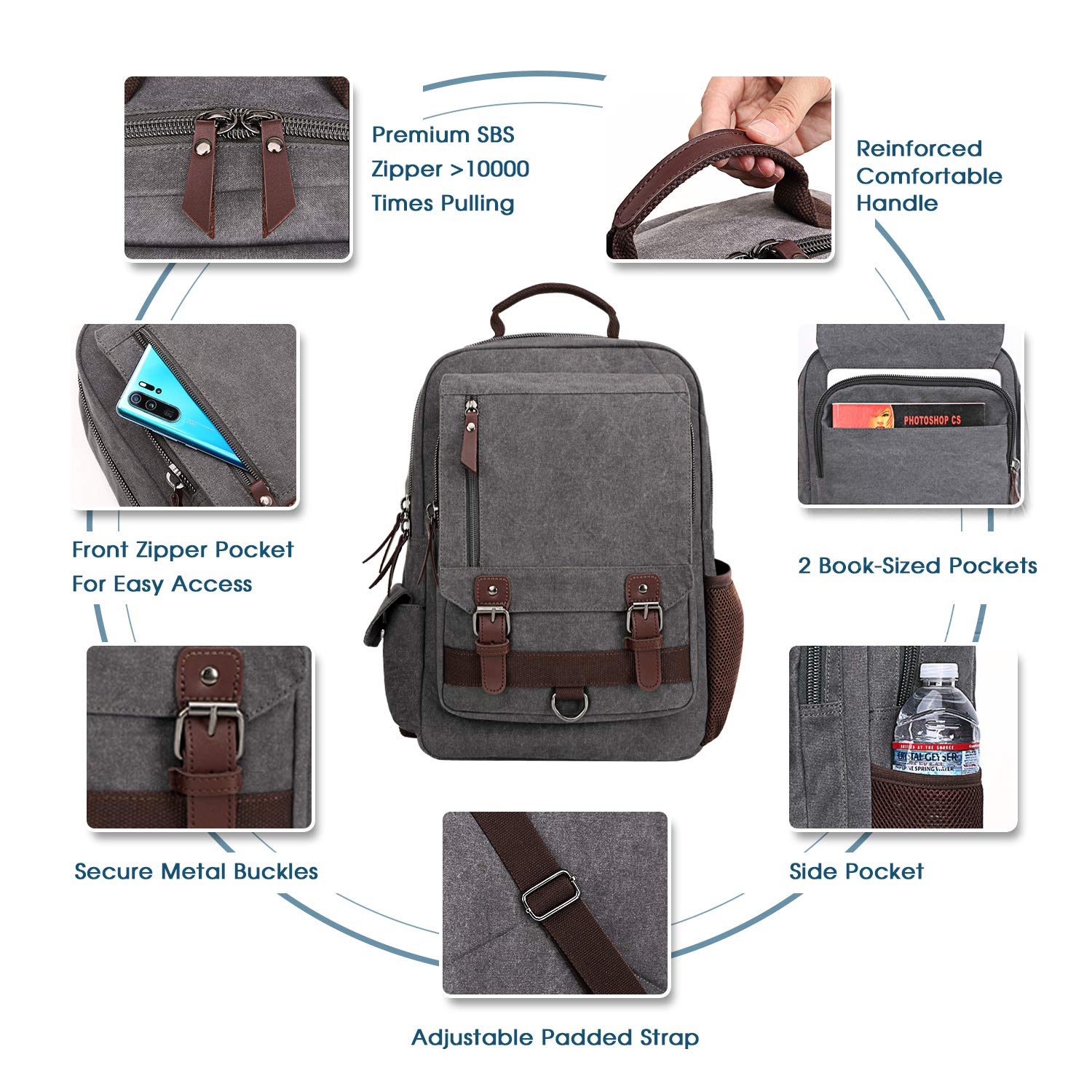 WOWBOX Sling Bag for Men Women Sling Backpack Laptop 