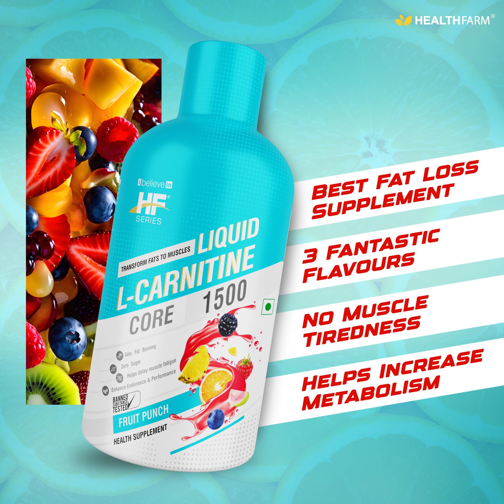 hf l carnitine Buy HF Series Liquid L Carnitine 1500 mg,Burns Fat For Energy (400 ml Fruit Punch)| Energy 4.50 kcal | Carbohydrate 2.24G| Sodium 5.99 Mg| L Carnitine 1.50 G | Increase body metabolism | | {{ product.country }
