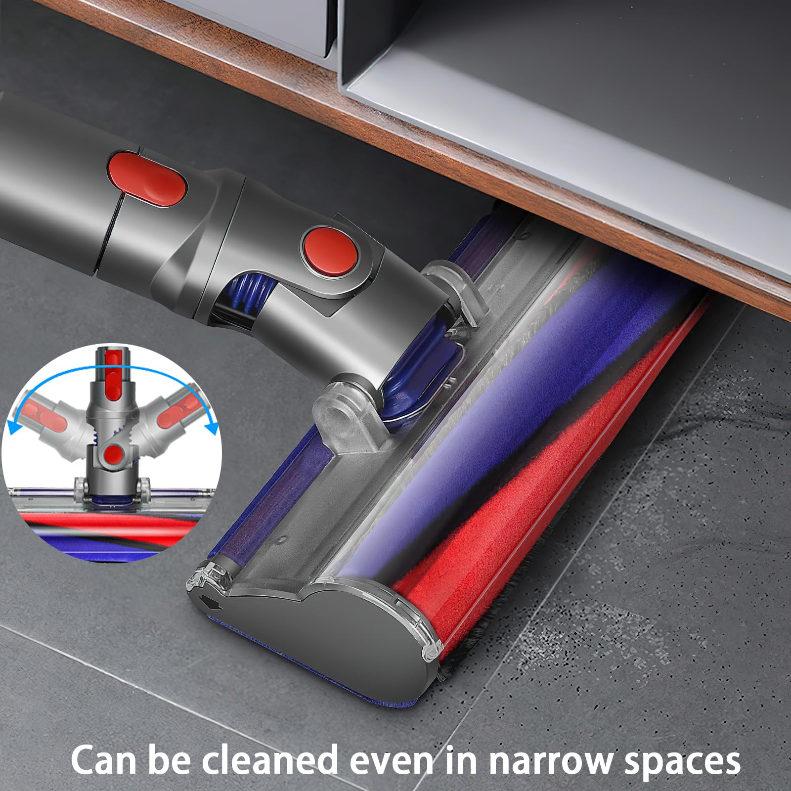 Yivy Dysza podłogowa z miękkim wałkiem do odkurzacza Dyson V8(SV10) V10(SV12) V11(SV14) V15, elektryczna szczotka do czyszczenia Soft Roller