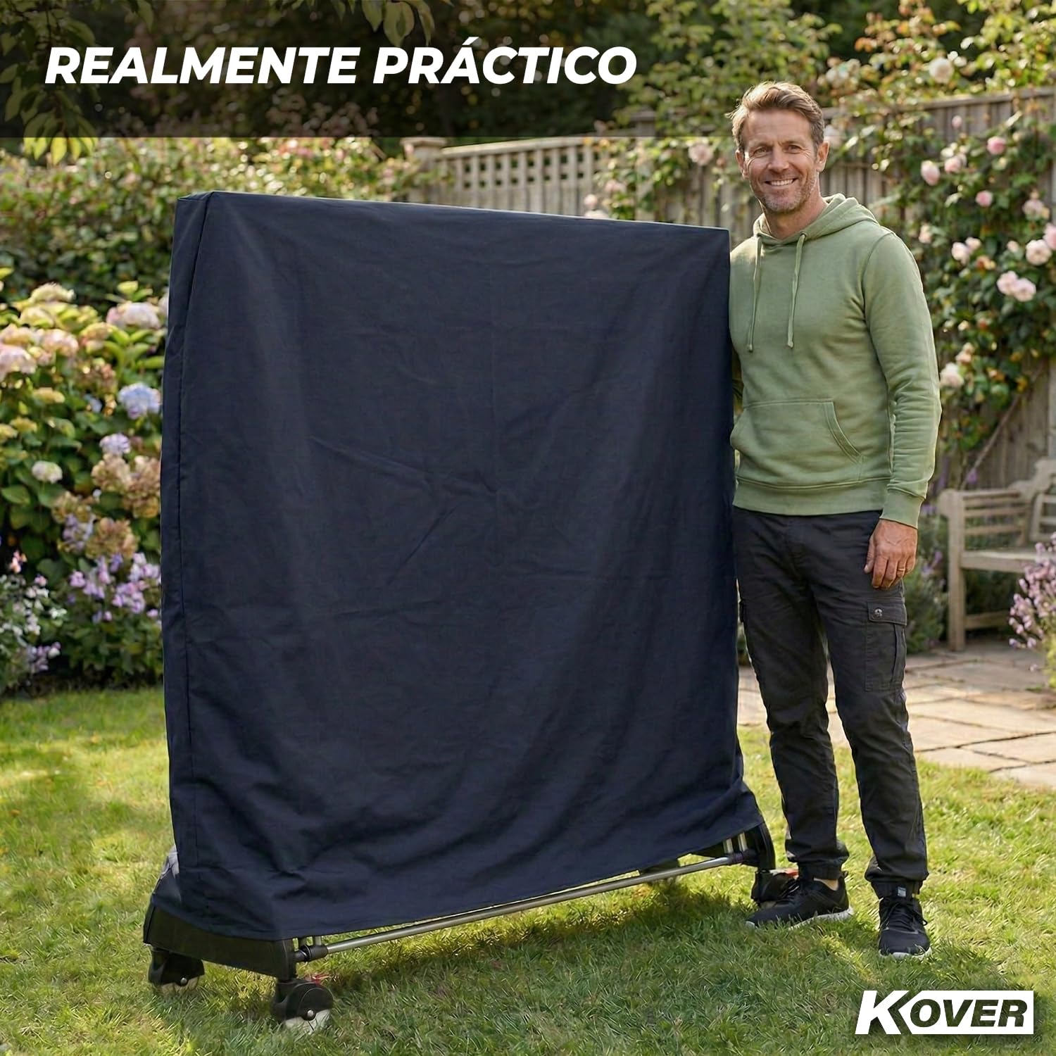 Funda Universal para Mesa de Ping Pong Plegable | Protección Impermeable para Exteriores | Tamaño 185 x 70 x 165 cm | Material Resistente y Duradero | Fácil de Fijar | OriginalCorner